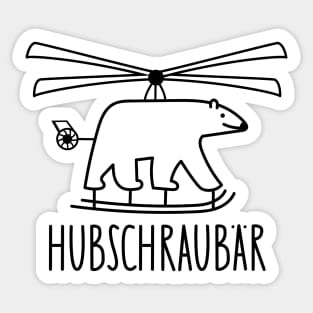 Bear helicopter Sticker